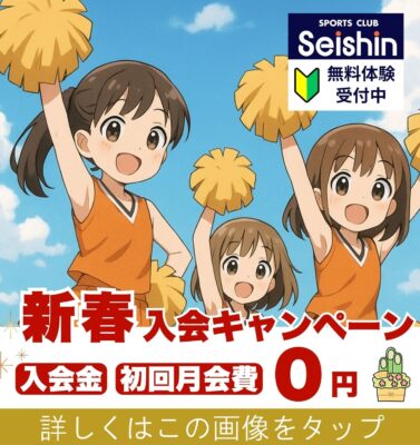 静岡市のチアダンスと習い事ならセイシン
新春入会キャンペーン詳細ページへのバナー